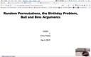 03 Feb 4 Random Permutations - B-Day Problem - Ball and Bins[Video]