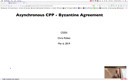 12 Mar 6 Asynchronous CCP - Byzantine Agreement[Video]
