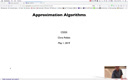 24 May 1 Approximation Algorithms[Video]