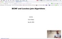 10 Sep 26 BCNF and Lossless Join Algorithms[Video]