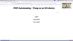 12 Oct 2 PHP Autoloading - Yioop as an IR Library[Video]