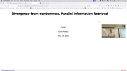 23 Nov 15 DFR - Parallel Information Retrieval[Video]