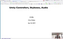 22 Apr 24 Unity Controllers - Skyboxes - Audio[Video]
