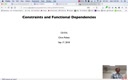 07 Sep 17 Constraints and Functional Dependencies[Video]