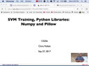 09 Sep 27 SVM Training Python Libraries Numpy and Pillow[Video]