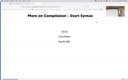 03 Aug 30 More on Compilation - Start Syntax[Video]