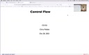 15 Oct 20 Control Flow[Video]