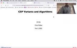 12 Oct 3 CSP Variants and Algorithms [Video]
