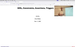 21 Nov 8 SQL DML, Constraints Triggers[Video]