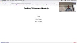 24 Nov 21 Scaling Websites, Nodejs[Video]