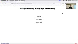 13 Oct 4 Char-gramming, Language Processing[Video]