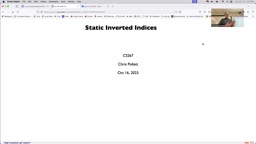 14 Oct 16 Static Inverted Indices[Video]