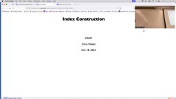 15 Oct 18 Index Construction[Video]
