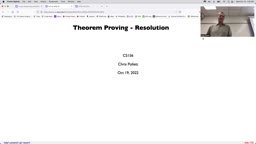 15 Oct 19 Theorem Proving[Video]