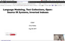 03 Aug 28 Language Modeling - Test Collections - Open-Source IR Systems - Inverted Indexes[Video]