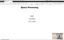 13 Oct 14 Query Processing - Incomplete Recording[Video]