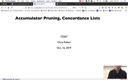 14 Oct 16 Accumulator Pruning - Concordance Lists[Video]
