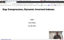 17 Oct 28 Gap Compression - Dynamic Inverted Indexes[Video]