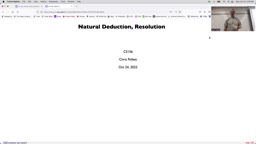 16 Oct 24 Natural Deduction and Resolution[Video]