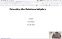 17 Oct 29 Extending Relational Algebra[Video]