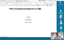 20 Nov 7 More Complicated Queries in SQL[Video]
