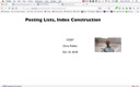 12 Oct 10 Posting Lists - Index Construction[Video]