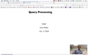 14 Oct 17 Query Processing[Video]