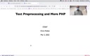 11 Mar 2 Text Processing More PHP[Video]