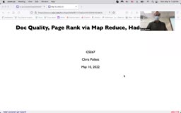 26 May 9 Finis Doc Measures, Map Reduce for Page Rank, Hadoo[Video]