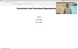 07 Sep 13 Constraints and Functional Dependencies[Video]