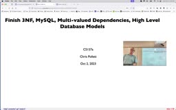 12 Oct 2 3NF algorithm, Mysql, 4NF[Video]