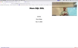 22 Nov 13 More SQL DDL[Video]