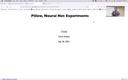 11 Sep 29 PIllow - Neural Net Experiments[Video]