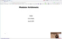 17 Apr 8 Modular Arithmetic[Video]
