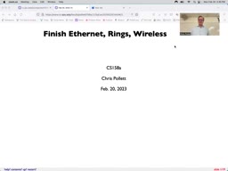 08 Feb 20 Finish Ethernet - Rings - Wireless[Video]