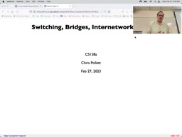 10 Feb 27 Switching, Bridges, Internetworks[Video]