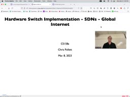 13 Mar 8 Hardware Switch Implementation - SDNs - Global Internet[Video]