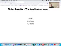 27 May 10 Finish Security - the Apllicaiton Layer[Video]