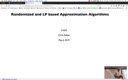 25 May 6 Randomized and LP Approximation[Video]