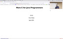 05 Sep 8 C for Java Programmers[Video]
