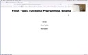 20 Nov 8 Finish Types - Functional Programming Languages - Scheme[Video]