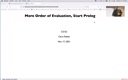23 Nov 17 More Order of Evaluation[Video]