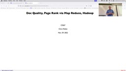 26 Nov 29 Doc Quality, Page Rank via Map Reduce[Video]