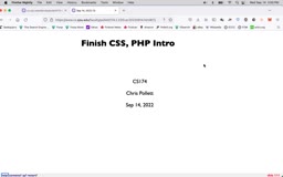 07 Sep 14 Finish CSS - Start PHP[Video]