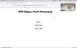10 Sep 26 PHP Regex Form Processing[Video]